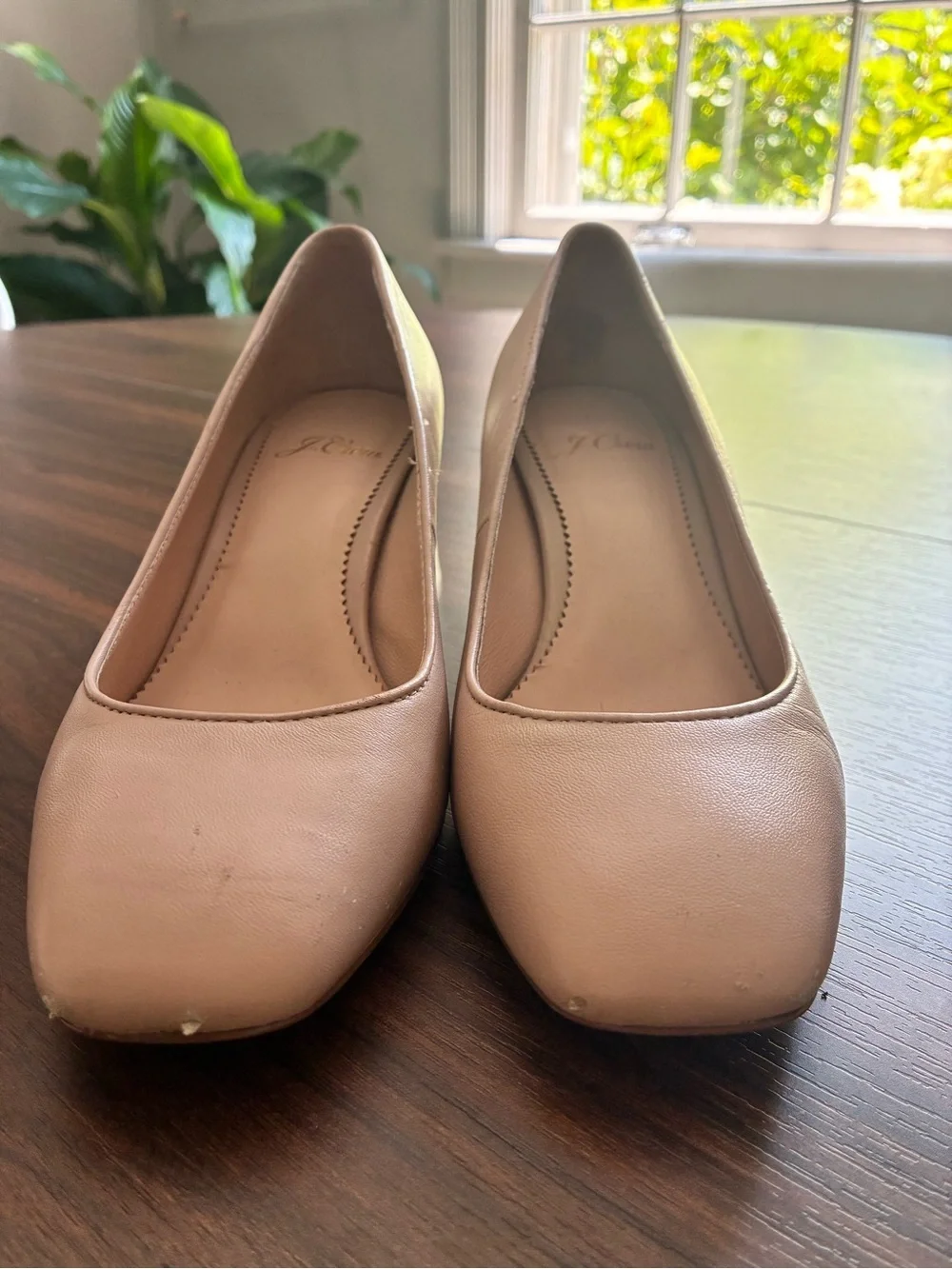 J. Crew Blush pink Cream Block Heel Pumps